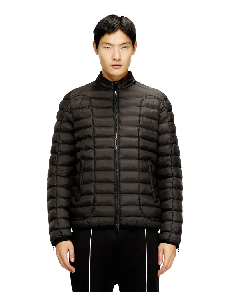 Diesel Pufferjacke aus leichtem Nylon - Winterjacken - Herren - Schwarz Schwarz