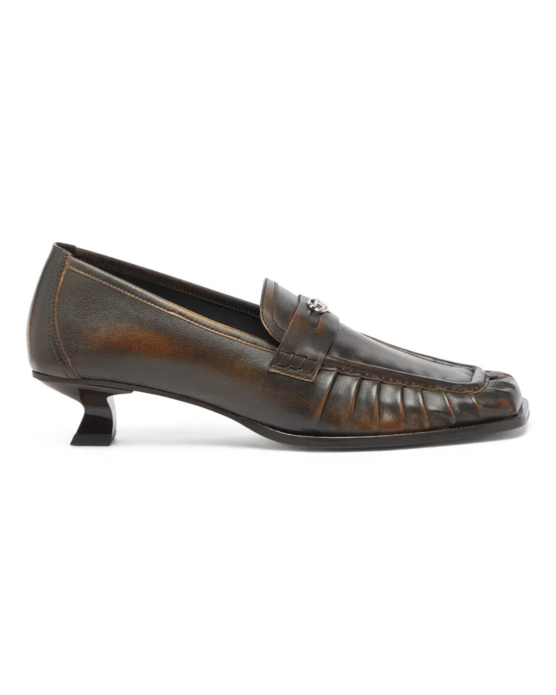 Diesel D-Amber - Penny-Loafer aus Leder - Mokassins und Mules - Damen - Braun Braun