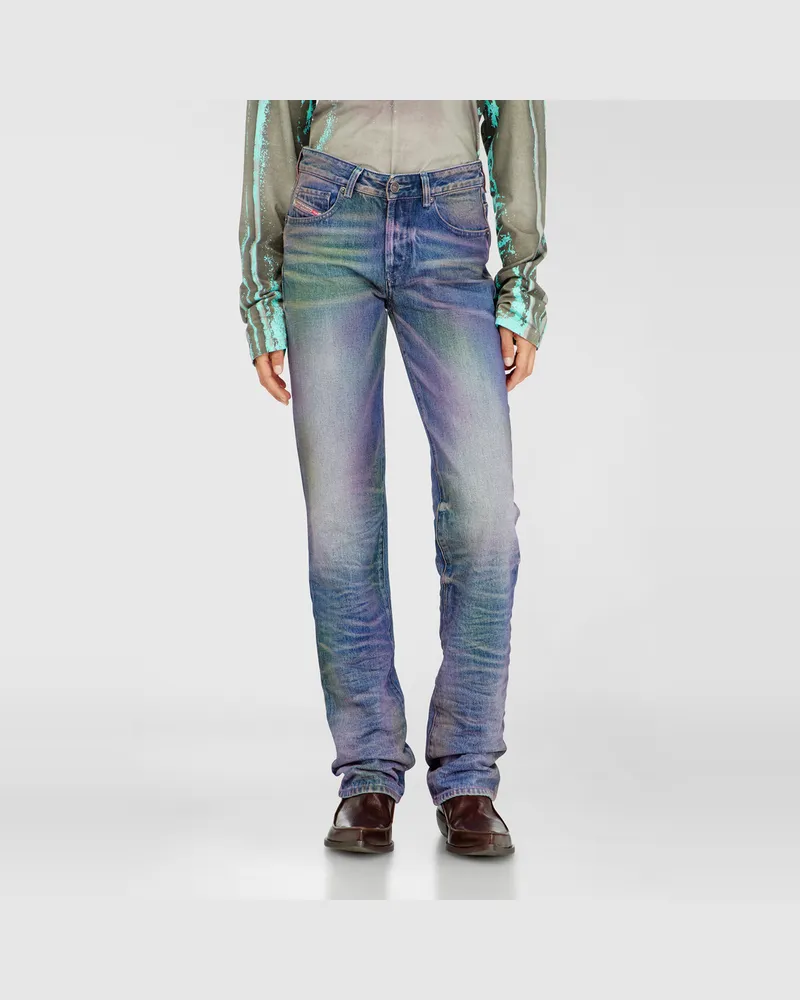 Diesel Regular Jeans Regular Waist D-Lie,, Knopfverschluss Bunt