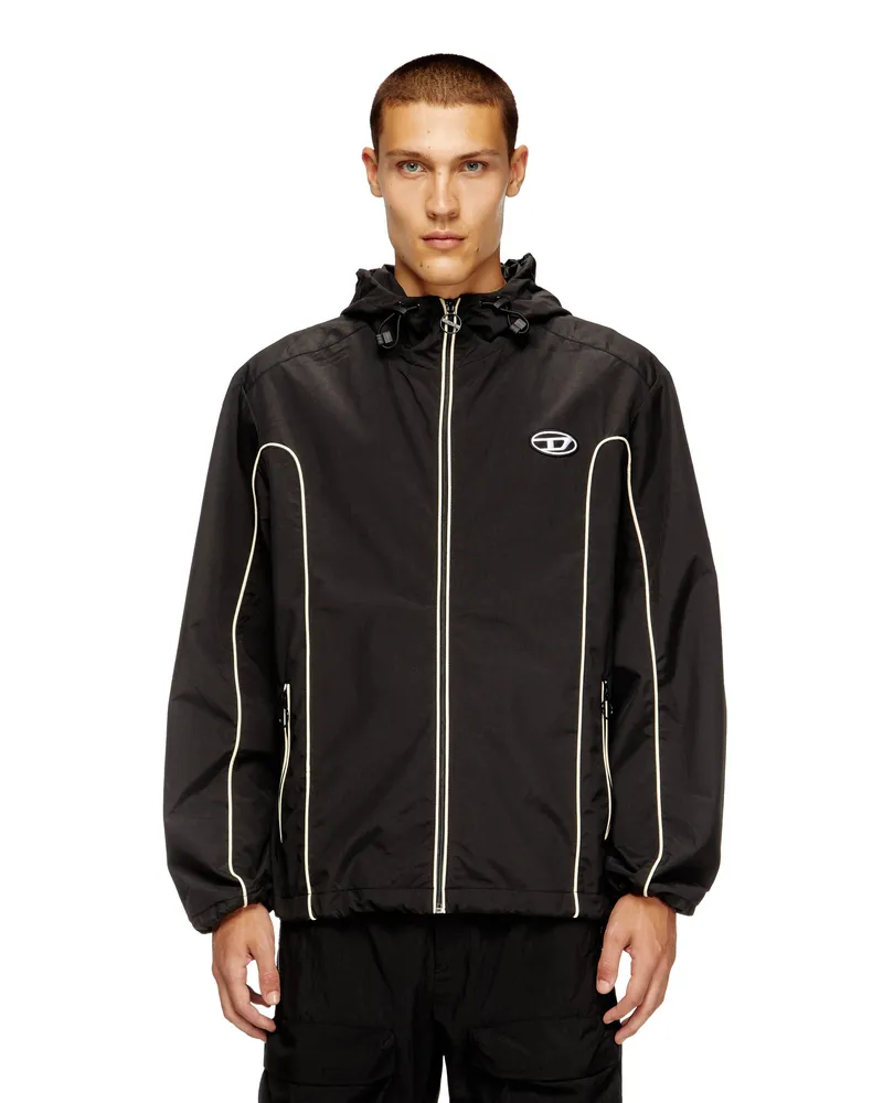 Diesel Windjacke mit Kontrastpaspelierung - Jacken - Herren - Schwarz Schwarz
