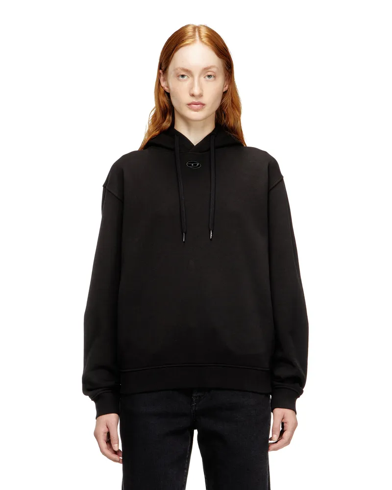 Diesel Sweatshirt aus Baumwolle mit Oval D Logo - Sweatshirts - Damen - Schwarz Schwarz