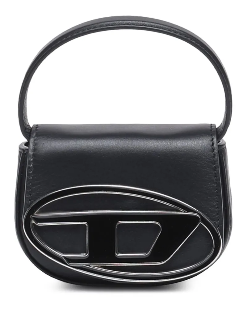 Diesel 1DR XS-Ikonische Minitasche mit D logo-Plakette - Handtaschen - Damen - Schwarz Schwarz