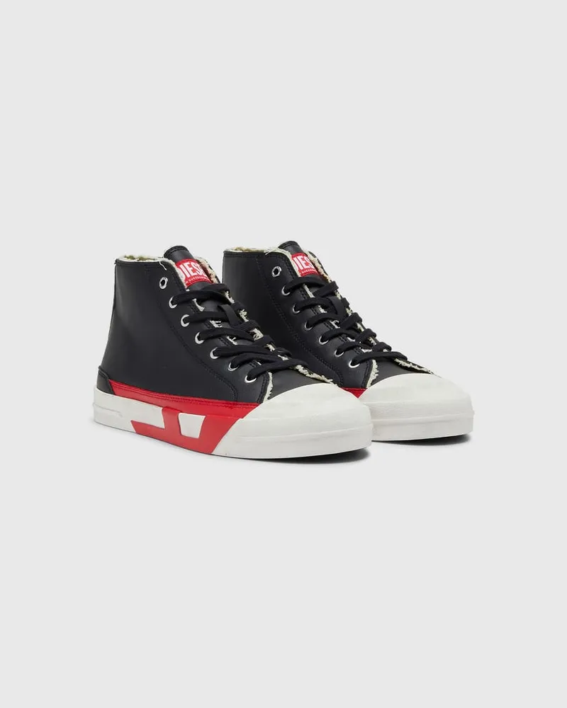 Diesel S-D-Verse- Vulkanisierte Schuhe mit D-Logo - Sneakers - Herren - Schwarz Schwarz