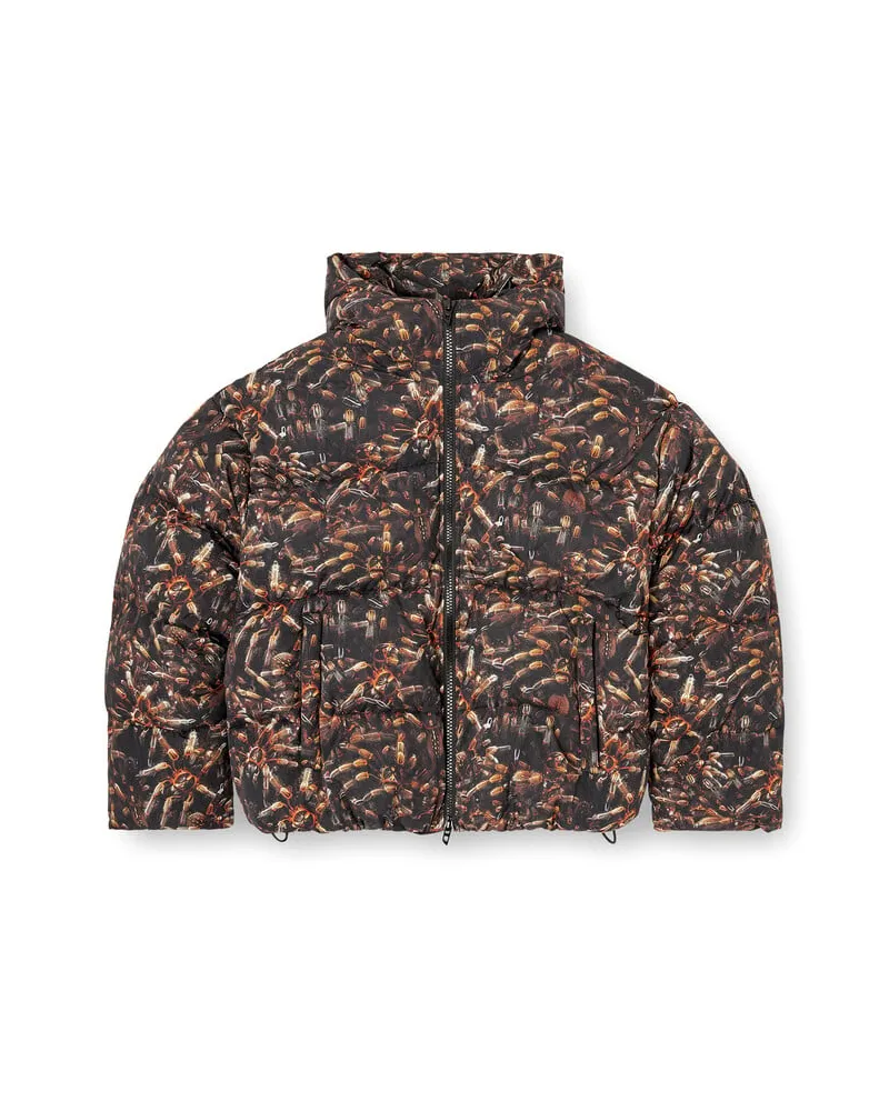 Diesel Daunen-Jacke mit Kapuze und Spinnen-Muster - Winterjacken - Herren - Bunt Bunt