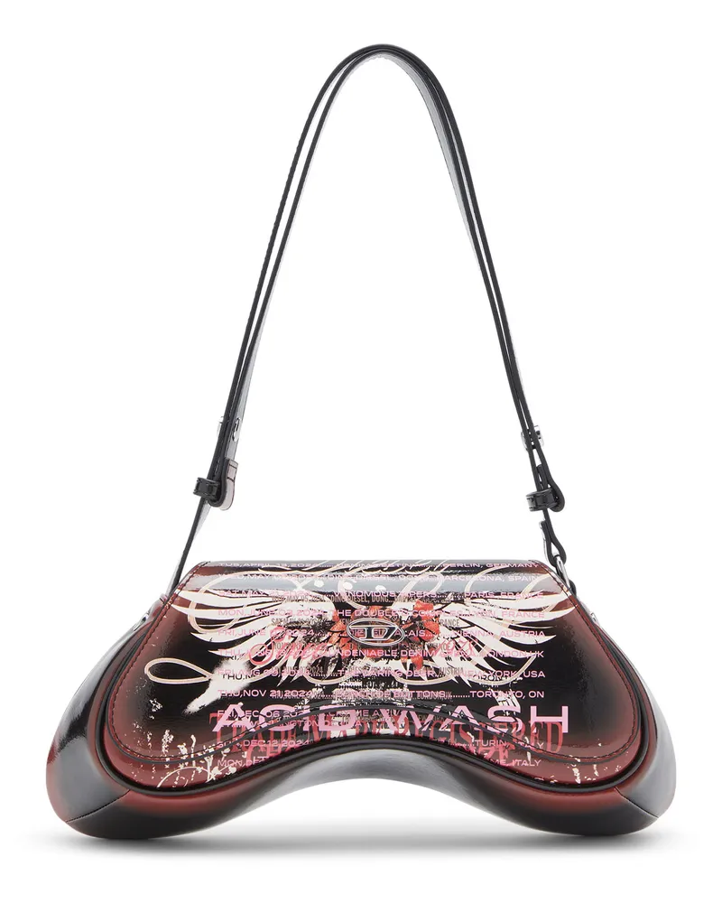 Diesel Play-Schultertasche mit glänzendem PU-Print - Schultertaschen - Damen - Bunt Bunt