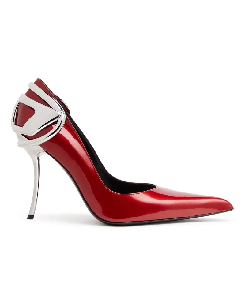 Diesel D-Ten & Half-Pumps aus Lackleder mit Oval D-Absatz - Pumps - Damen - Rot Rot