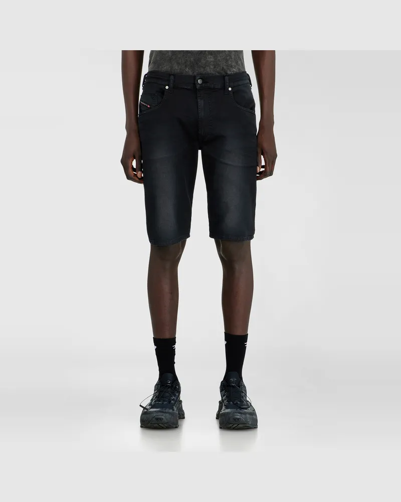 Diesel Slim shorts aus farbigem denim - Denim Kurze Hose - Herren - Schwarz Schwarz