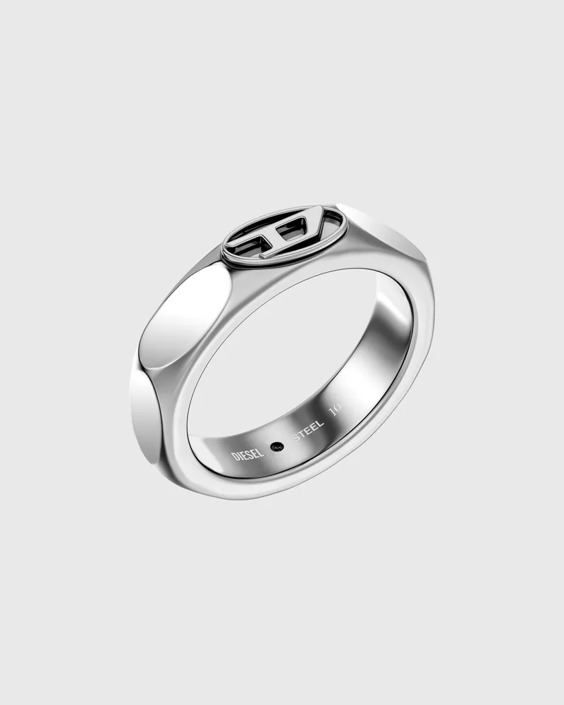 Diesel Edelstahl-Ring - Ringe - Unisex - Silber Silber