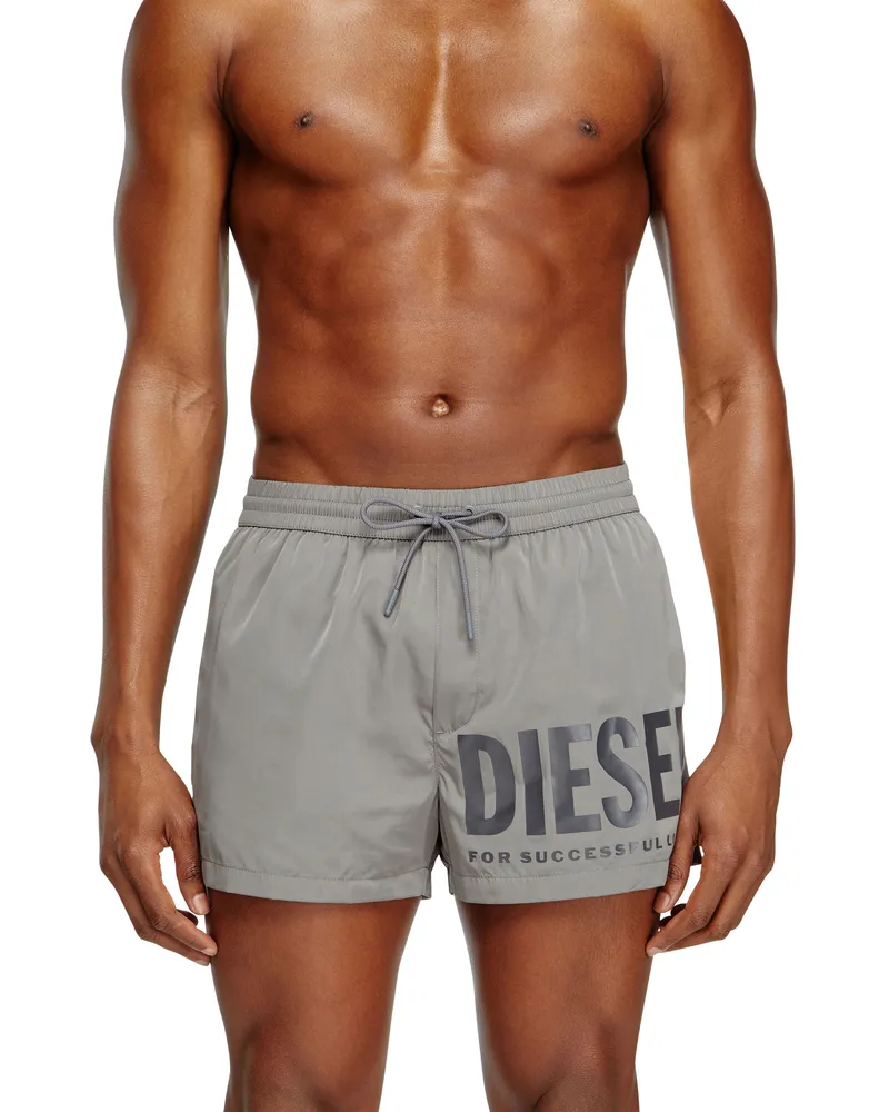 Diesel Badeshorts mit Logo-Print - Badeshorts - Grau