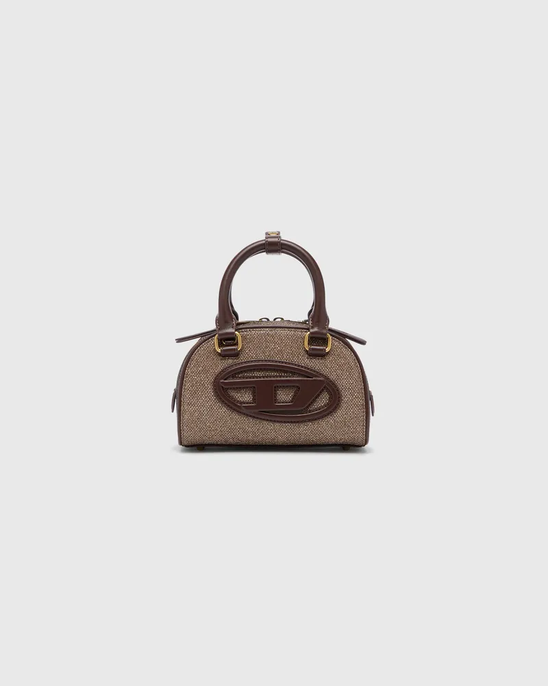 Diesel 1DR Dome - Kleine Bowlingtasche aus Lurexstoff - Schultertaschen - Damen - Braun Braun