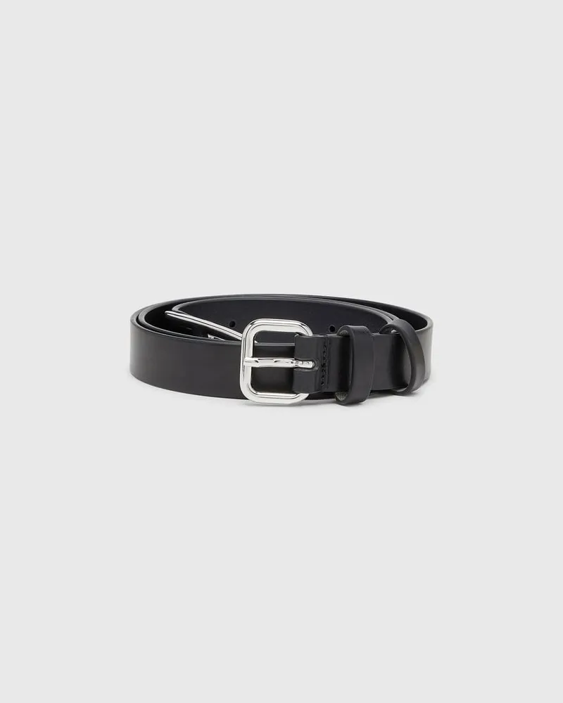 Diesel 2,4 cm Ledergürtel mit D-Spitze - Gürtel - Damen - Schwarz Schwarz