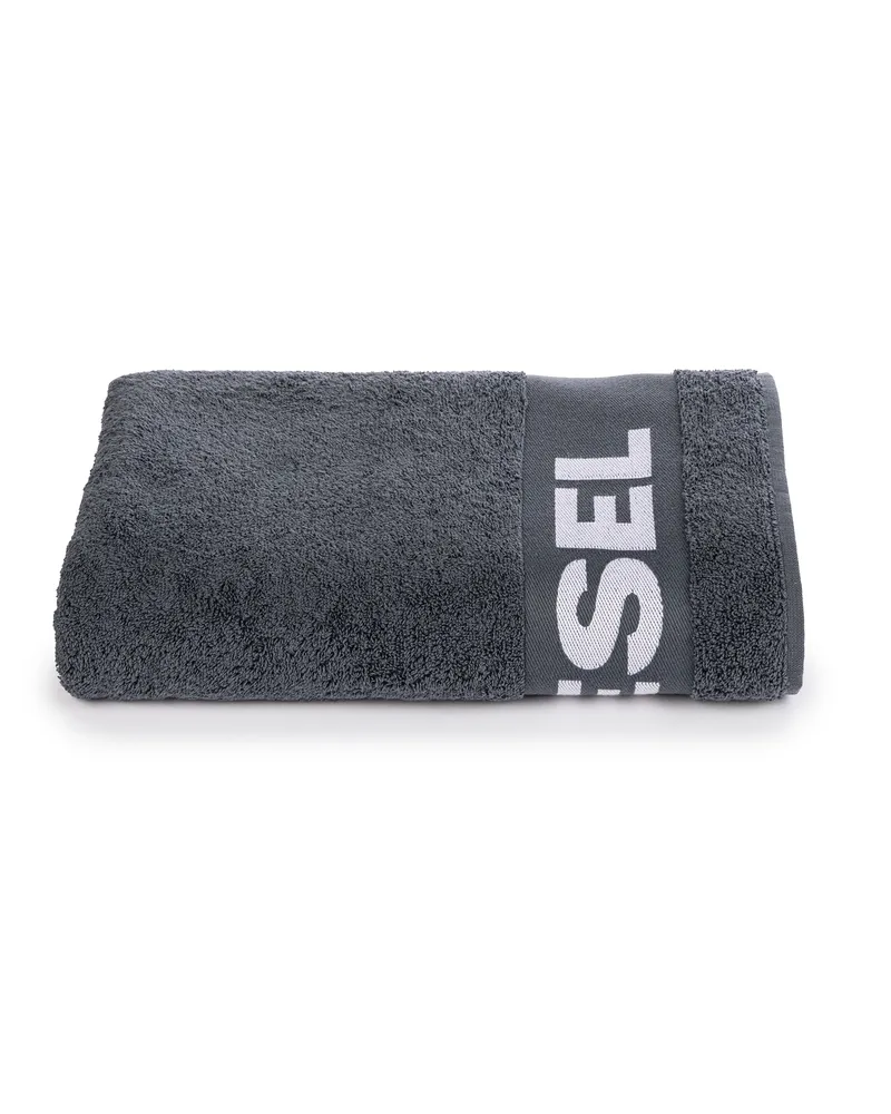 Diesel Tuch aus Baumwoll-Frottee mit Logo - Bath - Unisex - Grau Grau