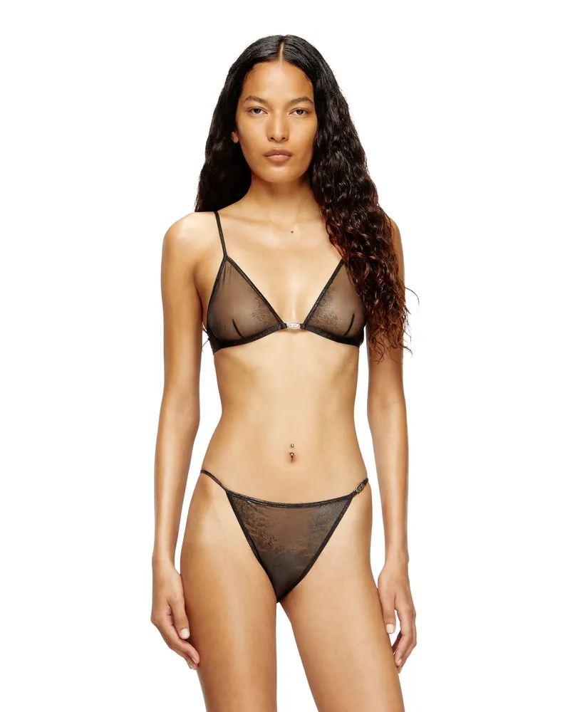 Diesel Dreieckiger Nylon-BH - BHs - Damen - Schwarz Schwarz