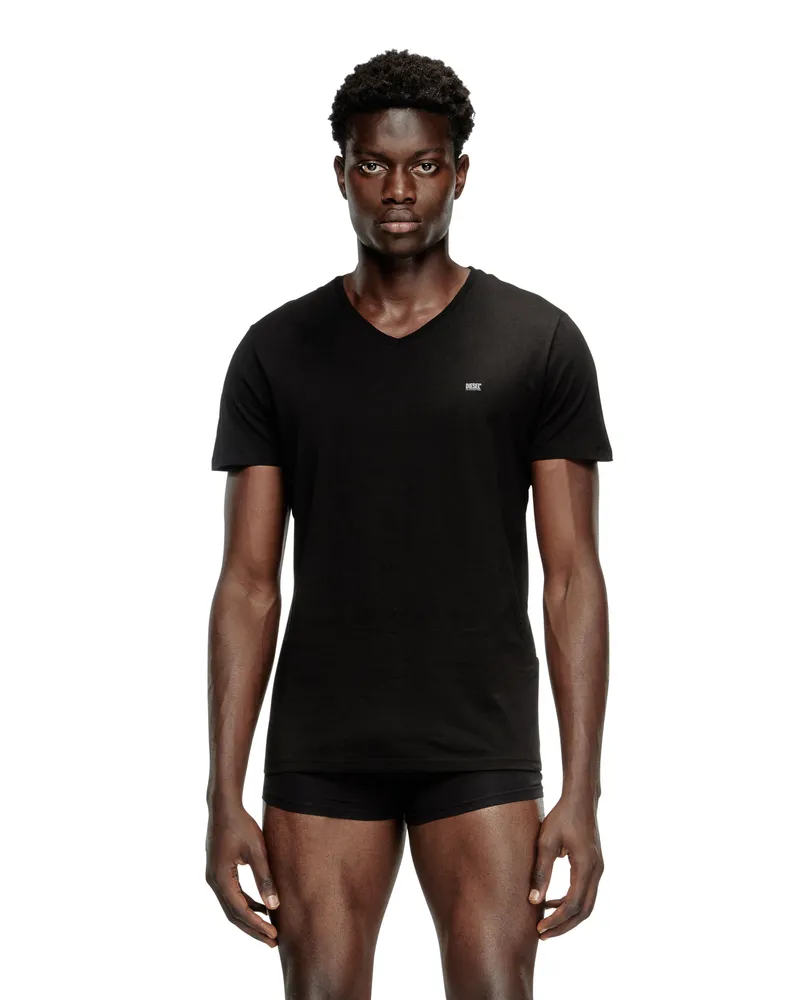 Diesel T-Shirts mit V-Ausschnitt im Dreierpack - Oberteile - Herren - Schwarz Schwarz