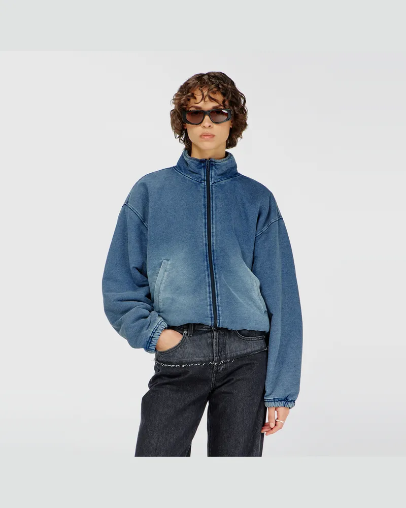 Diesel Sweatjacke mit Denim-Effekt - Jacken - Damen - Blau Blau