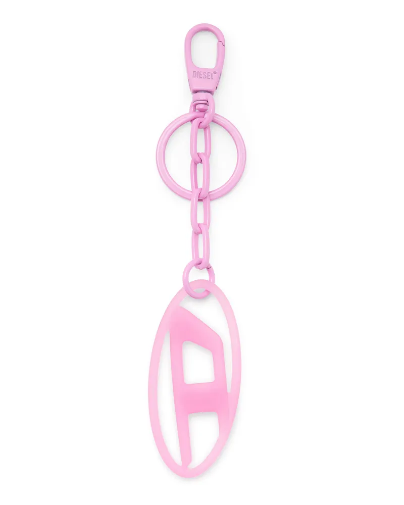 Diesel Ovaler D-Anhänger/Schlüsselring aus Metall und Harz - Charms und Schlüsselanhänger - Unisex - Rosa Rosa
