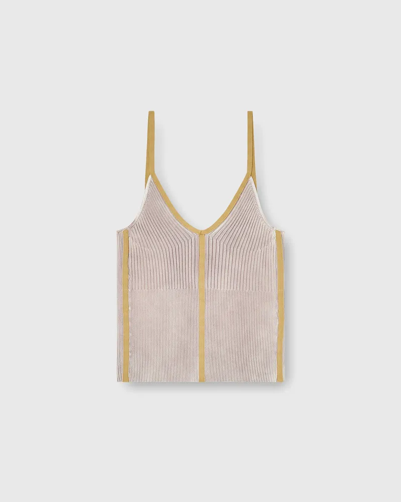 Diesel Rippstrick-Cami-Top mit kontrastierenden Bändern - T-Shirts - Damen - Violett Violett