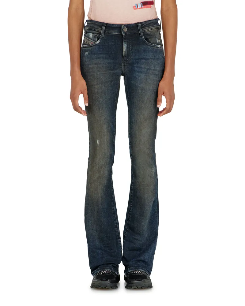 Diesel Bootcut Jeans Low Waist 1969 D-Ebbey,, Reißverschluss Blau