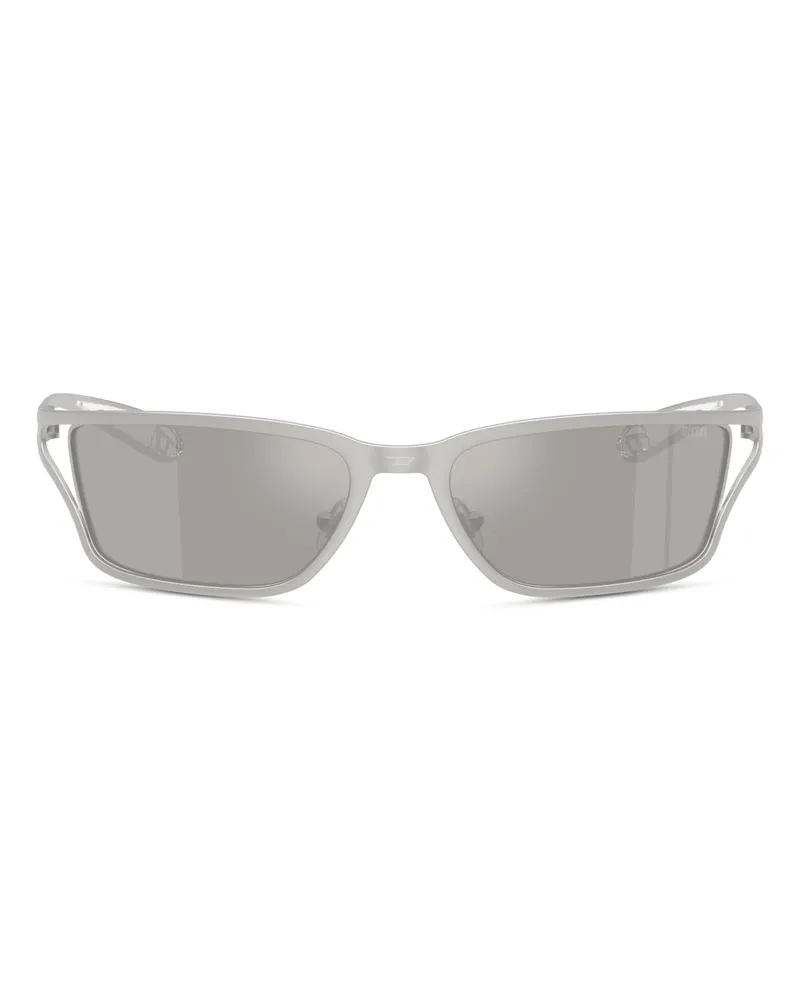 Diesel Rechteckige Sonnenbrille - Sonnenbrille - Unisex - Grau Grau