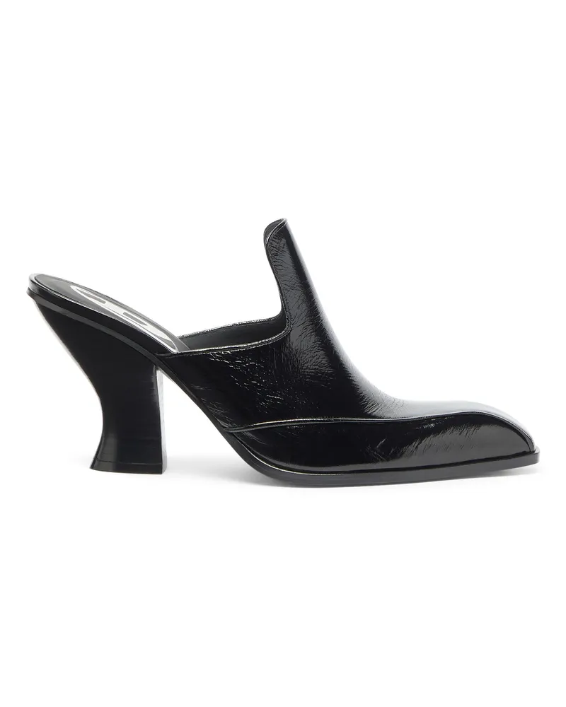 Diesel D-Luffy - Mules im Lackleder im Western-Stil - Mokassins und Mules - Damen - Schwarz Schwarz