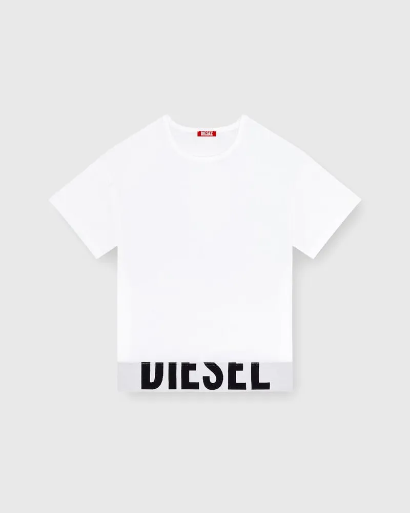 Diesel Sportliches verkürztes Top mit Logo-Band - Oberteile - Damen - Weiss Weiss