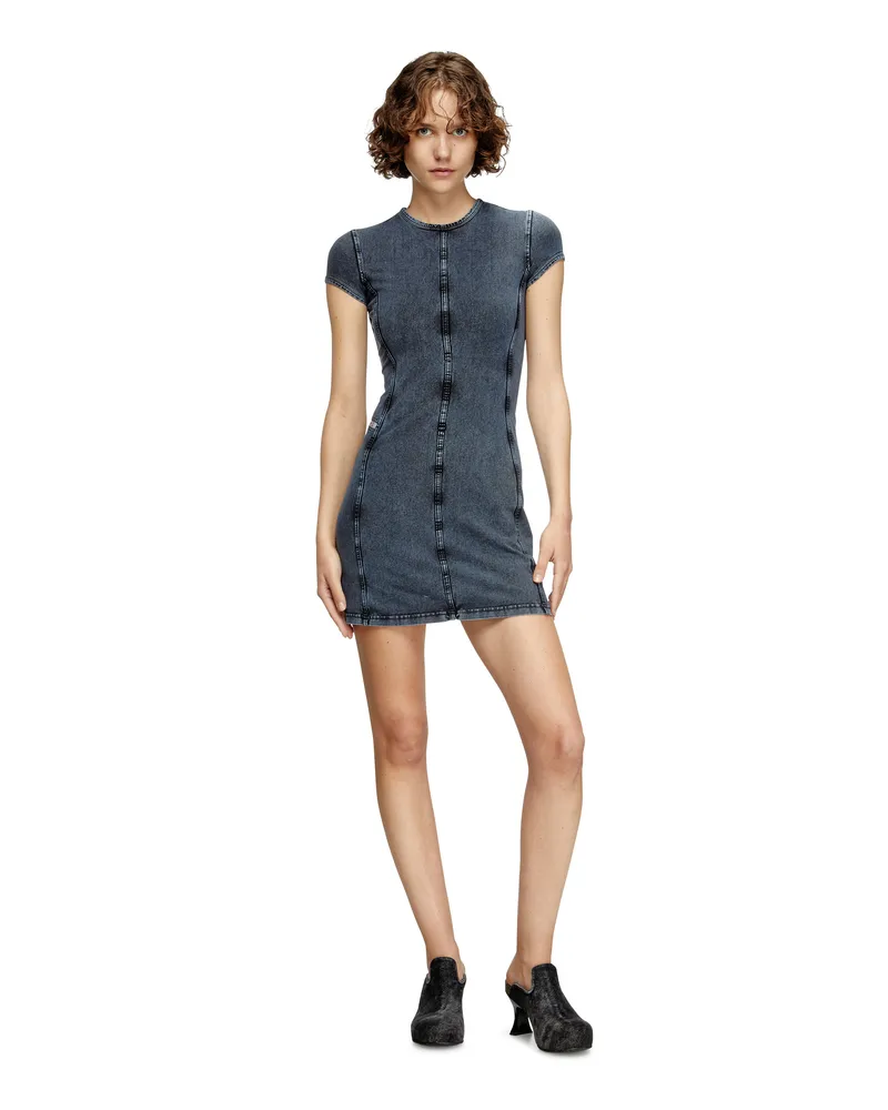 Diesel Mini-Kleid aus Jersey in Denim-Optik - Kleider - Damen - Blau Blau