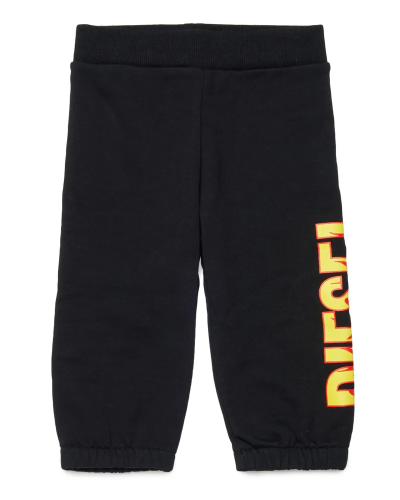 Diesel Sweatpants mit Diesel-Flammenlogo - Hosen - Herren - Schwarz Schwarz