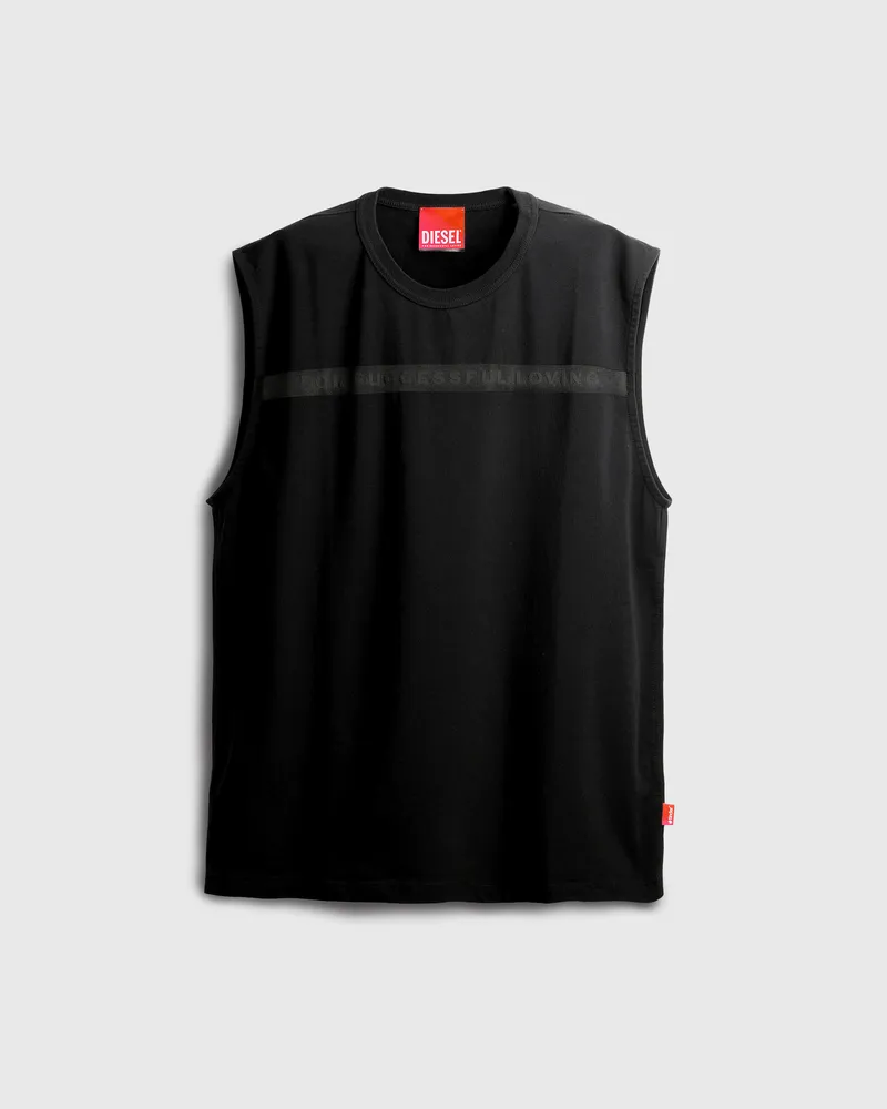 Diesel Tanktop mit For Successful Loving Logo - T-Shirts - Unisex - Schwarz Schwarz