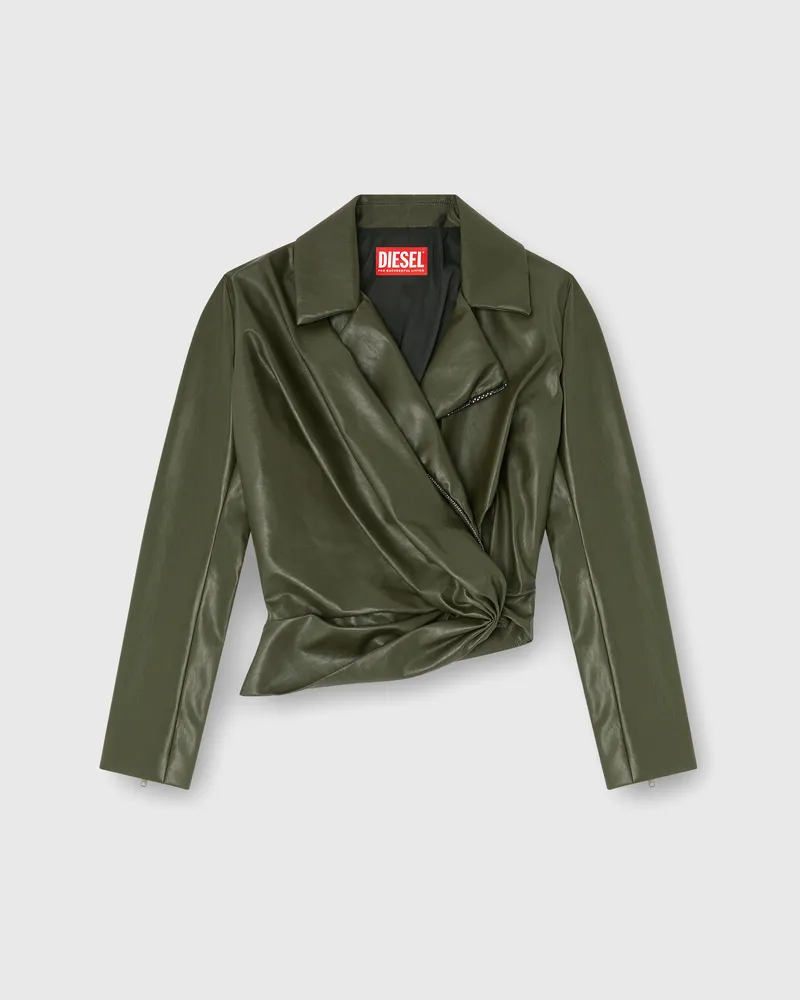 Diesel Jacke mit drapiertem Wickeleffekt - Jacken - Damen - Grün Grün
