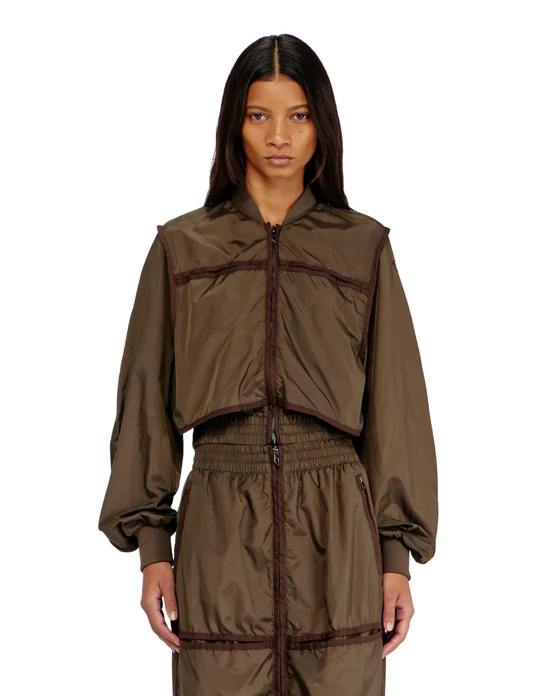 Diesel Nylonjacke mit tonalem Tape - Jacken - Damen - Braun Braun