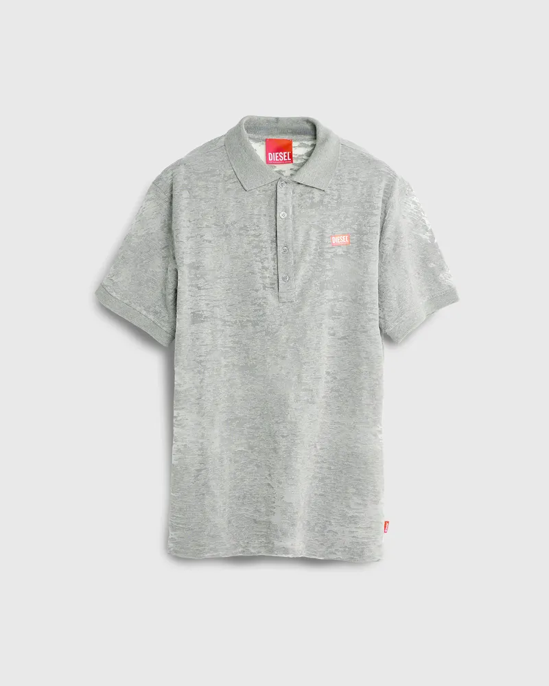 Diesel Poloshirt aus all-over devoré-Jersey - Polohemden - Herren - Grau Grau