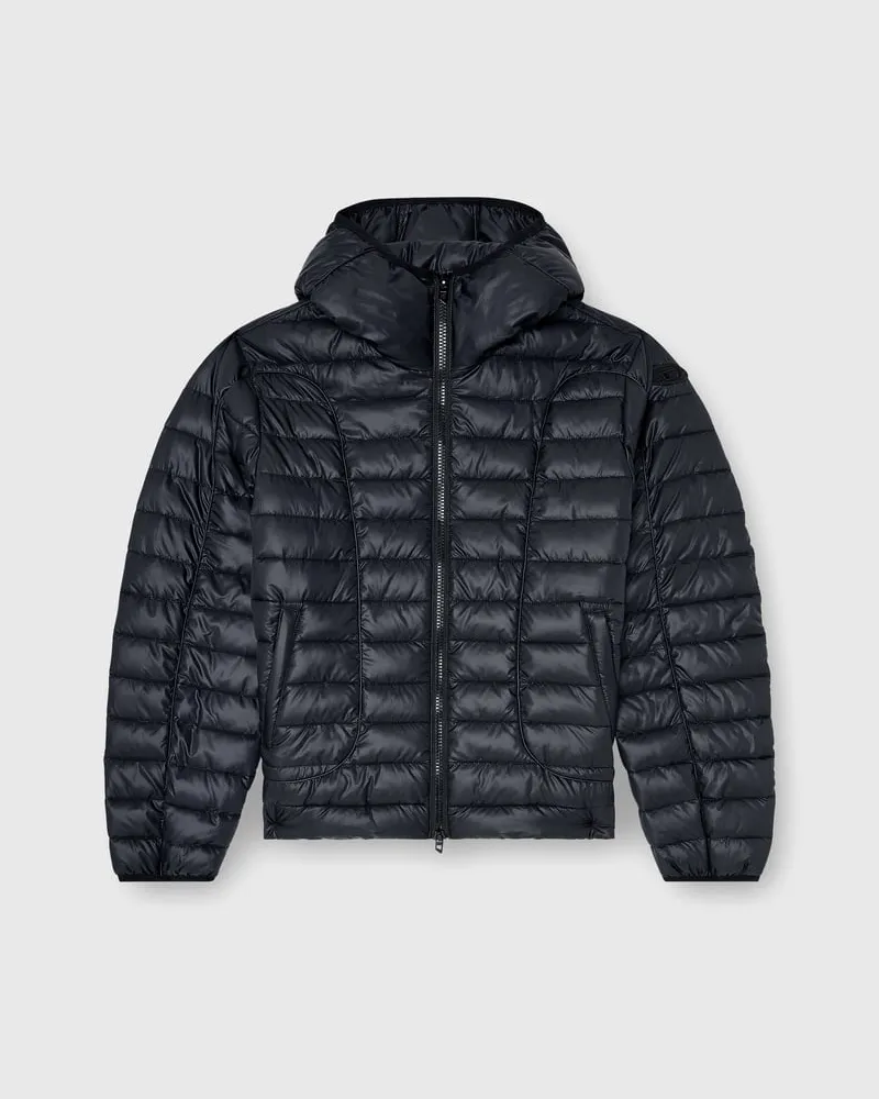 Diesel Steppjacke mit tonalen Paspeln - Winterjacken - Herren - Schwarz Schwarz
