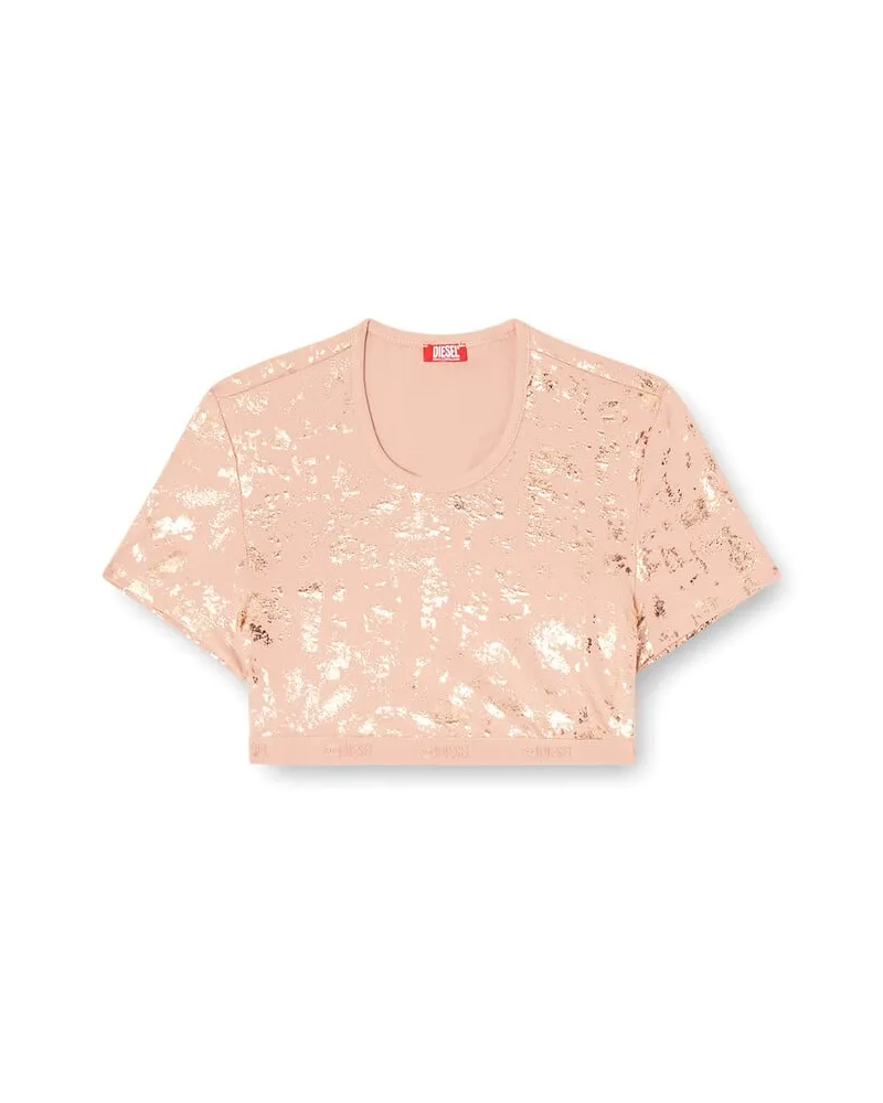 Diesel Bauchfreies T-Shirt mit Metallic-Effekt - Oberteile - Damen - Rosa Rosa