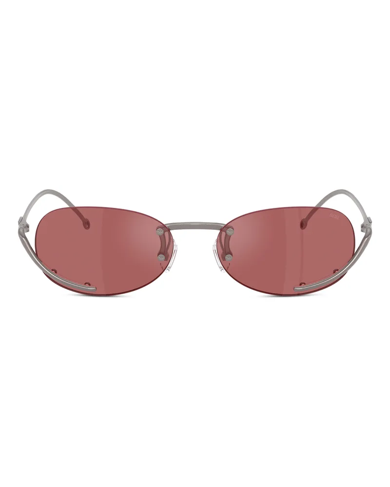 Diesel Ovaler Modell Brille - Sonnenbrille - Unisex - Rot Rot