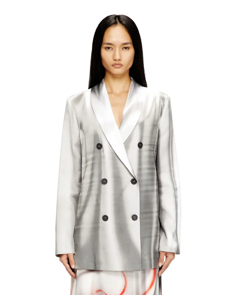 Diesel Satinblazer mit Trompe-l'ail-Drapierung - Jacken - Damen - Bunt Bunt