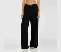 Track pants aus leichtem stretch scuba - Hosen - Damen - Schwarz