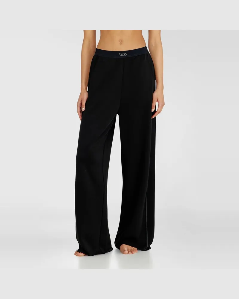 Diesel Track pants aus leichtem stretch scuba - Hosen - Damen - Schwarz Schwarz