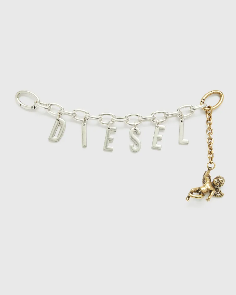 Diesel Metallbuchstaben-Anhänger mit Engelmotiv - Charms und Schlüsselanhänger - Damen - Silber Silber