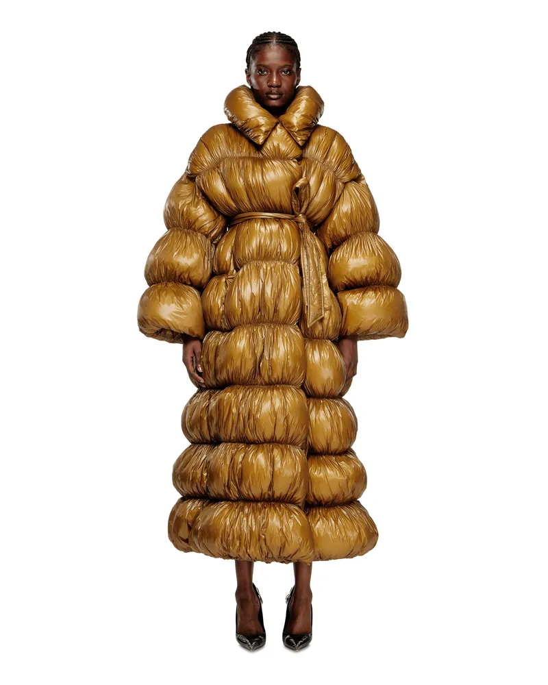 Diesel Gesteppter Daunenmantel mit Gürtel - Winterjacken - Damen - Braun Braun