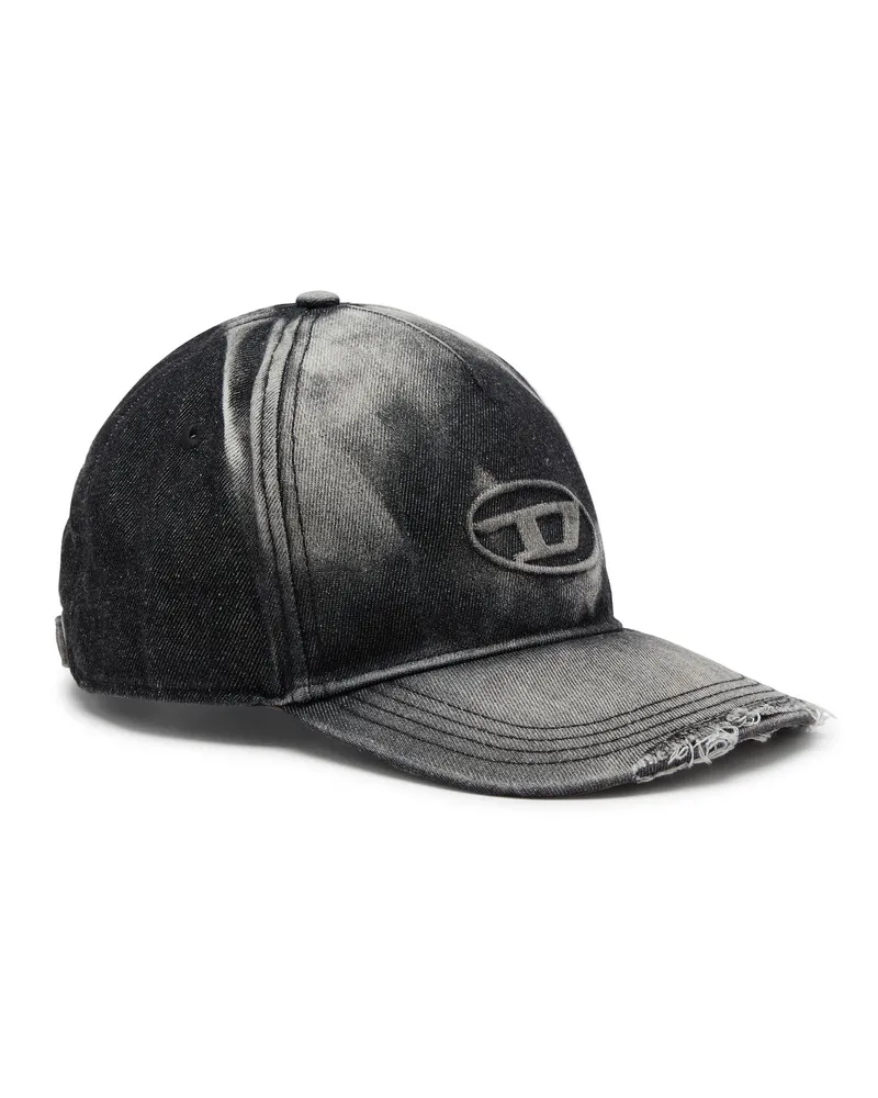 Diesel Basecap aus Destroyed-Denim - Hüte - Herren - Schwarz Schwarz