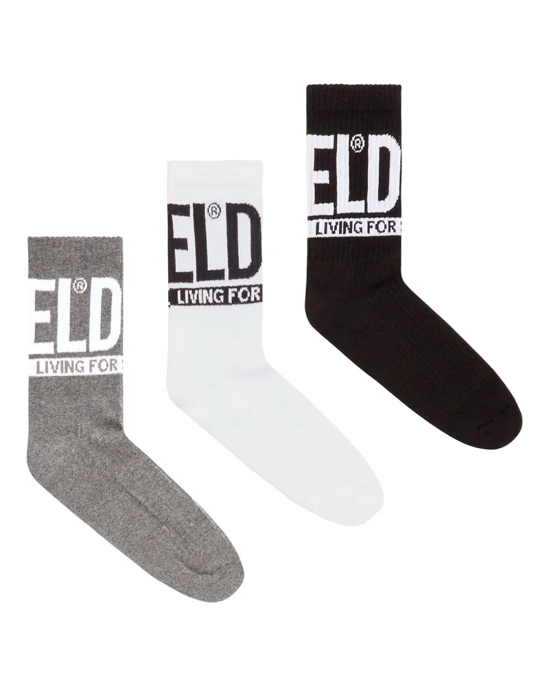 Diesel Socken im Dreierpack mit Diesel-Logo - Socken - Herren - Bunt Bunt