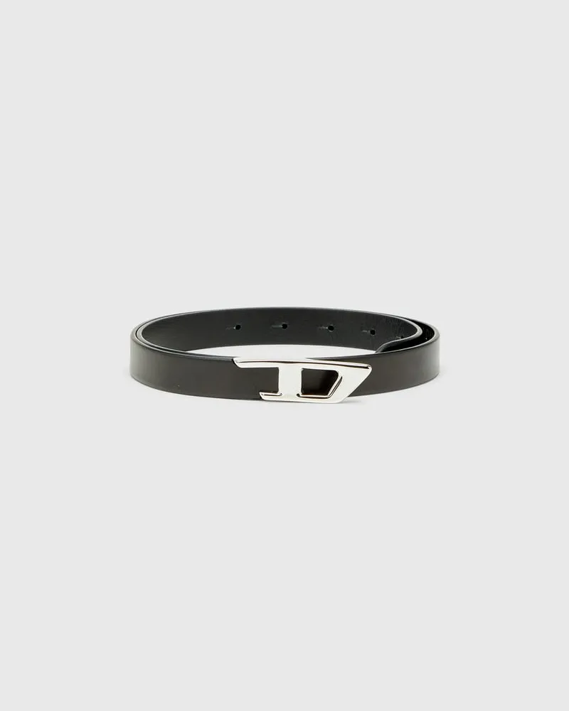 Diesel 2 cm Ledergürtel mit D-Schnalle aus Metall - Gürtel - Damen - Schwarz Schwarz