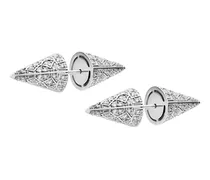 Silberfarbene Messing-Ohrstecker - Ohrringe - Unisex - Silber