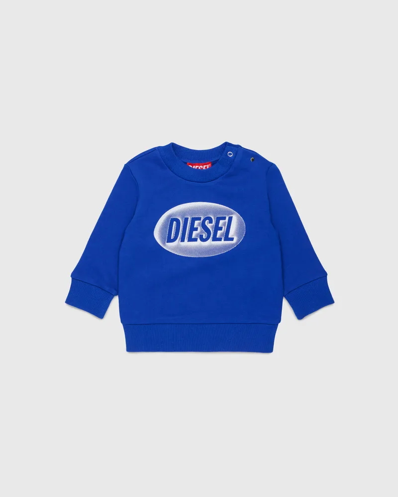 Diesel Baumwoll-Sweatshirt mit Logo-Print - Sweatshirts - Unisex - Blau Blau