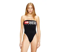 Badeanzug ohne Träger mit Diesel Denim Division Logo - Badeanzüge - Damen - Schwarz