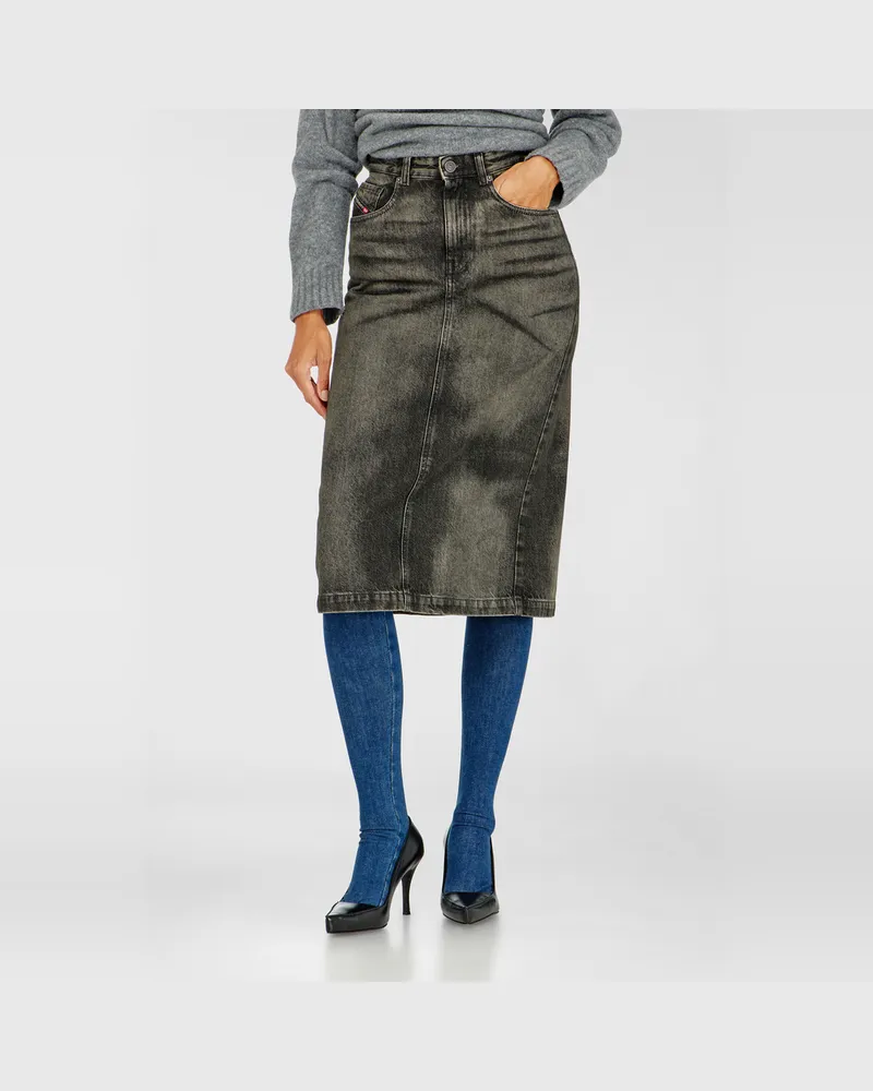 Diesel Bleistiftrock aus Denim mit Dirty-Effekt - Röcke - Damen - Grau Grau