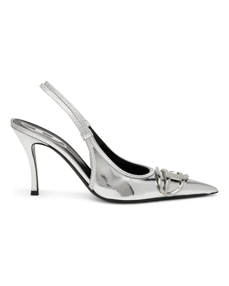 Diesel D-Venus-Slingback-Pumps mit Hochglanz-Finish - Pumps - Damen - Silber Silber