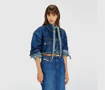 Cropped oversized denim trucker jacket Übergroße cropped Denim-Truckerjacke - Denim jacken - Damen - Blau