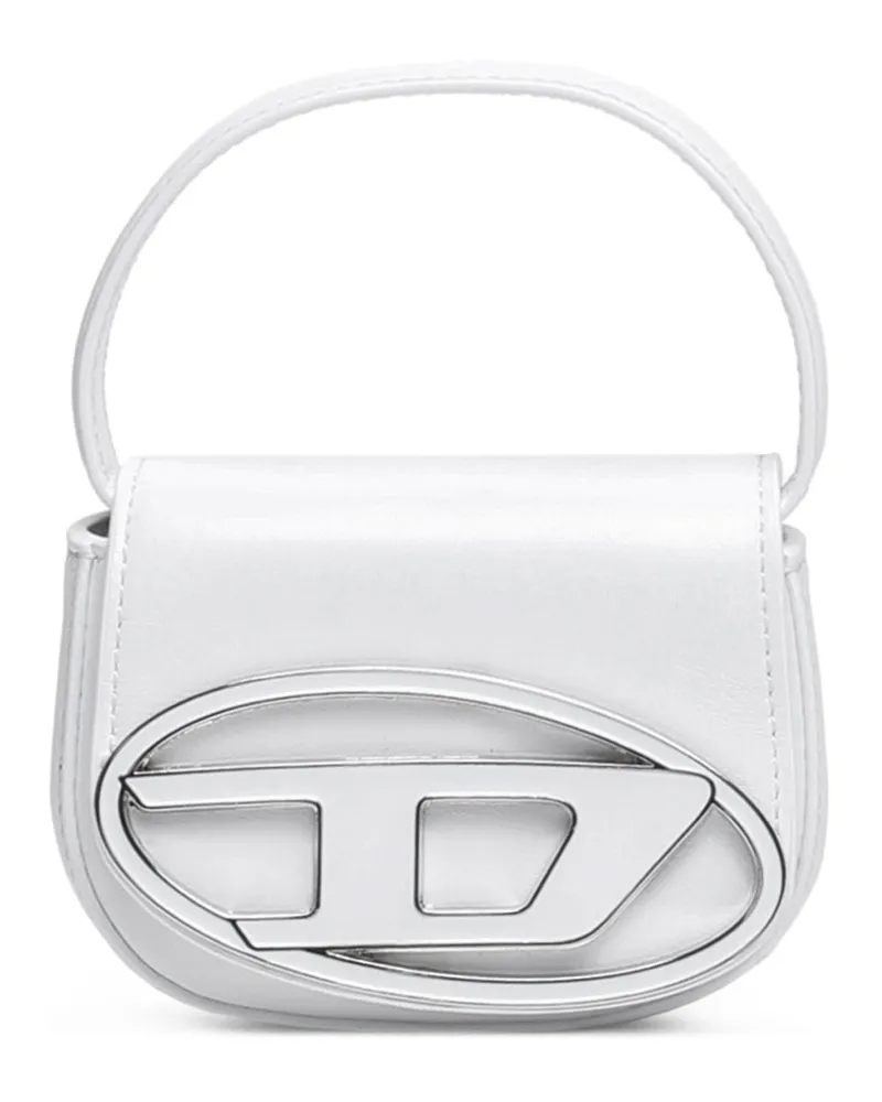 Diesel 1DR XS-Ikonische Minitasche mit D logo-Plakette - Handtaschen - Damen - Weiss Weiss