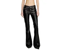 Five-Pocket-Hose aus Kunstleder - Hosen - Damen - Schwarz